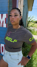 Load image into Gallery viewer, Adult Self Care by SC Women&#39;s Proficient Crop T-shirts (Grey)

