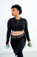 Load image into Gallery viewer, Self Care Proficient &quot;Super Black&quot; Long sleeve 2-piece Set
